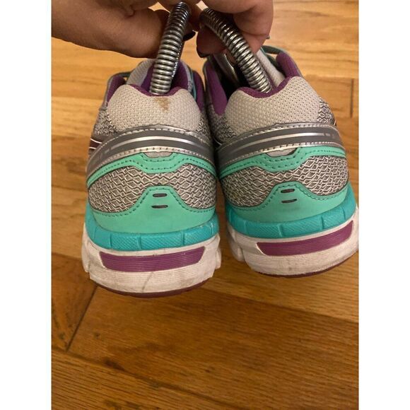 Asics Womens Athletic Running Shoes Size 8 Gray Purple Mesh Comfort Lightweight - Picture 6 of 10